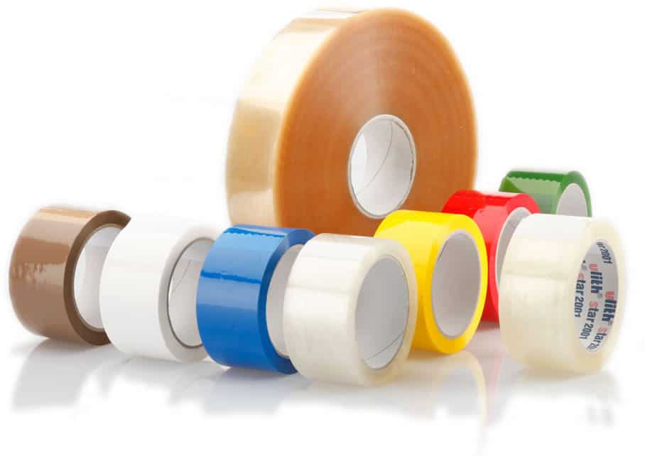 PP- packaging tapes, acrylic, noisy