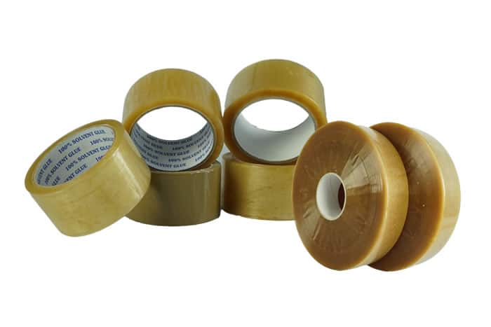 PP packaging tapes, natural rubber, noisy/low noise